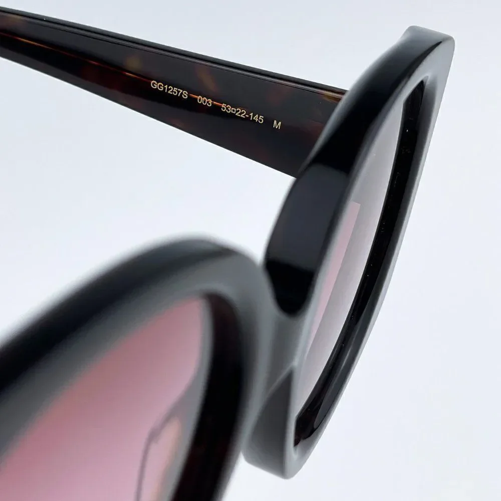 SALE! NEW Gucci GG1257S 003 Havana Gradient Butterfly Oversized Women Sunglasses